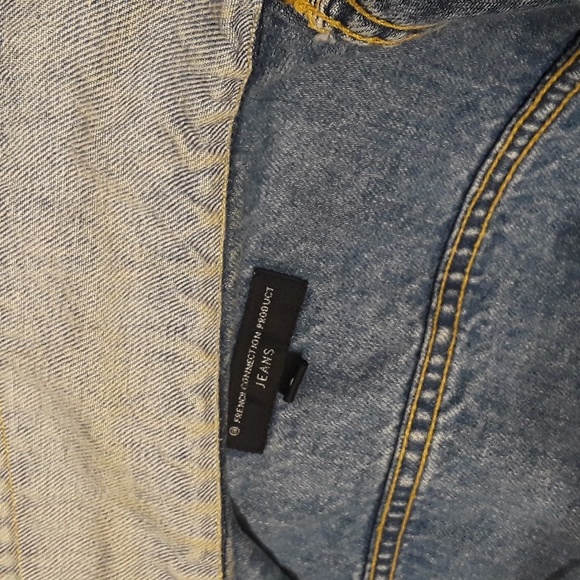 VTG French Connection Jean Jacket Vintage silver buttons Light Wash Classic - Picture 7 of 7